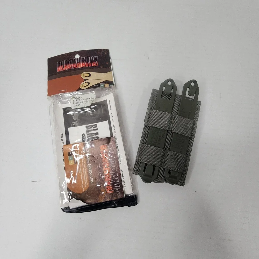 BLACKHAWK S.T.R.I.K.E. W/ Speed Clips, Single Mg Pouch (Holds 2) New OD Camo